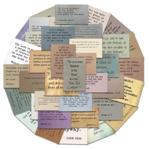 60Count Bible Verses Sticker Motivational Sticker Aesthetic Sticker for Scrapbooking Notebook Water Bottle Phone Case