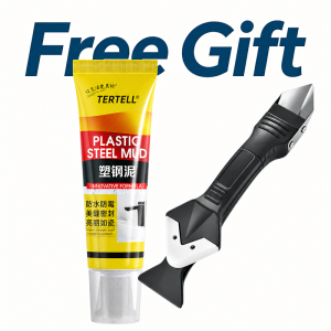 Apply and it hardens – strong as steel White plastic steel mud Sealant 150ml Dries fast no cracks ready to use! tile gap filler High Hardness Waterproof Mildew-Proof Caulk Sealant Caulking Glue for Bathroom Toilet Kitchen Sink 塑钢泥
