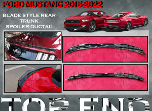 FORD MUSTANG 2015-2020 BLADE STYLE REAR TRUNK SPOILER DUCKTAIL WITH PAINT (PIANO BLACK) ABS SKIRT LIP CAR BODYKIT
