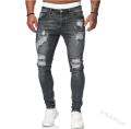 Man Denim Jeans Maong Tattered Pants Lalaki Regular Jeans Ripped Pants. 