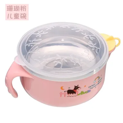 (Ready Stock) Baby Stainless Steel Bowl Baby Insulation Bowl Spoon Anti-Scald Eating Bowl 儿童注水保温碗双层不锈钢婴儿隔热碗防摔喝汤儿童餐具宝宝辅食碗
