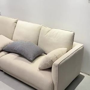 [SG Sellers] Fabric Sofa Inline Three-person Cats Claw Cloth Sofa Removable Washable
