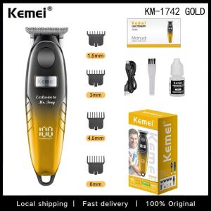 Kemei KM-1742 Professional 6500RPM USB-C charging Electric Hair Clipper Hair Trimmer for Man with Charging Base