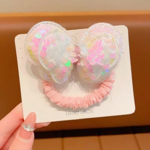 WE Ikat Rambut Anak Motif Pita Kupu-kupu Model Sequin Manik Aksesoris Rambut Anak Perempuan Gaya Korea A18