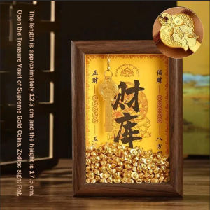 【READY STOCK】Open Treasury Picture Frame/Office Workstation/Twelve Zodiac Gold Keys Display/Small Gold Boulders Table