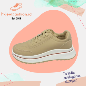 Nextfashion Sepatu Sneakers wanita Bahan Kulit PU premium 318