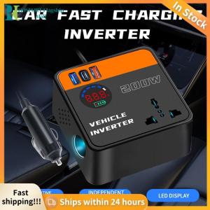 【HFM】200W Voltage Converter with USB & Type-C Port DC 12V 24V To AC 110V 220V Car Power Converter for Phone Laptop Tablet