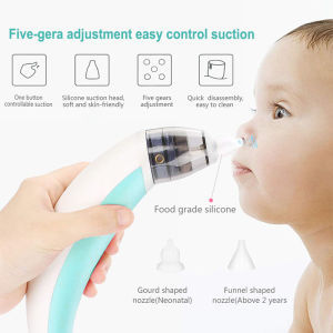 USB Chargeable Baby Nasal Aspirator for Baby Kid Electric Nose Cleaner Newborn Care Suction Cup Cleaner Safe Trim Kit Hygienic Nose Aspirator