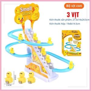 Đồ Chơi Đàn Vịt Vàng Leo Cầu Thang Có Nhạc Vui Nhộn Với 3 6 9 12 Con Vịt Tặng Kèm Pin
