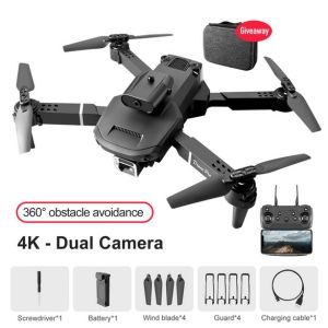 drone 2023 anti nabrak | drone murah keren | drone kamera hp jarak jauh original | drone 4k gimbal murah | drone terbaik untuk pemula murah | drone stabil untuk pemula | Mini Drone E100 Upgrade 4k Professional HD Dual Camera Fpv WiFi Drone Dengan Obstacle
