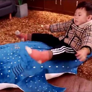 55/75CM Giant Realistic Shark Plush Toy Ocean Whale Stuffed Doll Creative Whale Shark Pillow