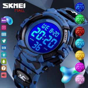 SKMEI 1548 Teen Student Colorful LED Flash Light Boys Fashion Watch Digital Sport Stopwatch Alarm 50m Waterproof