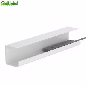 Under Desk Cable Management Tray Self Adhesive Under Desk Cable Shelf Flame Retardant Cable Storage Rack for Home Office