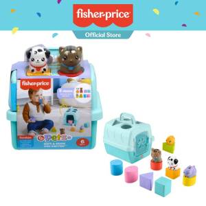 Fisher-Price Fp Pets Sort & Stow Pet Carrier Baby & Toddler Shape Sorting Toy 8 Blocks