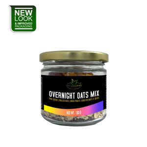 Overnight Oats Mix + Free 200ml Oat Milk (Chia Rolled Oats Dried Fruits Roasted Nuts & Seeds High Fiber Superfood)