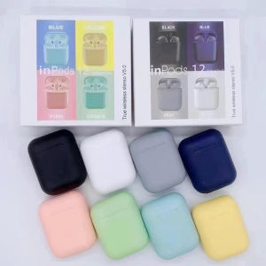 Macarons I12 Wireless Bluetooth Headset TWS Automatic Pairing   Compatible with 4th and 5th Generation Stereo Sound Huaqiangbei