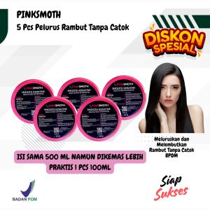 Obat Pelurus Rambut Smooting Pink Smooth Karatin Perawatan Rambut 500 gr Halus Lembut Mudah Diatur BPOM