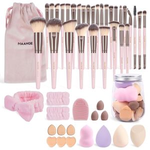 MAANGE Makeup Brushes 51 Pcs Makeup Kit Multi-functional Makeup Tool Set with Makeup Brush Foundation Brush Make up Brushes Set (Black Gold)