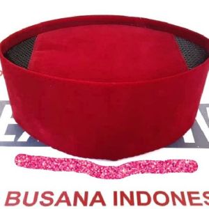 peci AC betawi merah / songkok merah tinggi 9cm