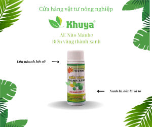 Phân bón lá Đạm Trung Vi Lượng Nito Manhe Biến Vàng Thành Xanh 40ml