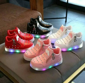 Sepatu Anak Jewel Prime & Svarovski Import Murah Lampu LED