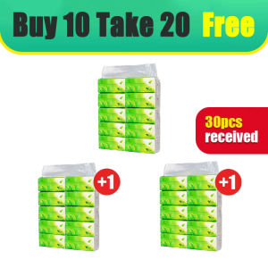 【Buy 10 Take 20】Tissue Facial Organic Green Tea Tissue Paper Car Toilet Paper 4-Ply Tissue