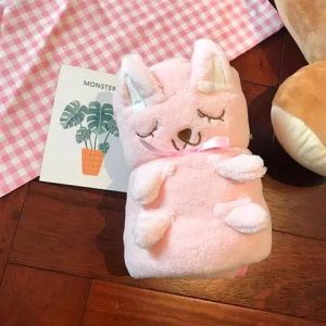 Summer Single Flannel Blanket Summer Office Nap Thickened Small Blanket Car Thickened Blanket Thin Portable