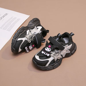 New Kids Shoes for Girls Velcro Kuromi Sapatos for Kids Girls Kuromi Board Shoes Comfortable Causal Korean Style Shoes Casual Shoes for Kids Girl   Breathable Sports Shoes for Children