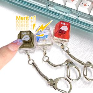 Fidget Keyboard Keychain Fidget Toys Keycap Fidget Keychain for Stress Relief DIY Crafts Party Supplies