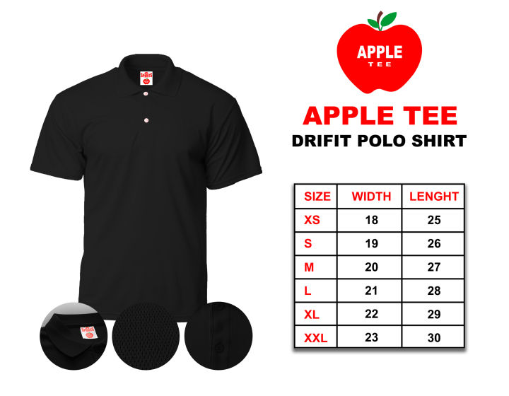 Dri fit polo shirt size chart best sale