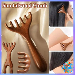 Wooden Head Massager Scalp Body Neck Leg Massage Six Claw Head Scraping Stick Massage 檀木按摩器 按摩梳