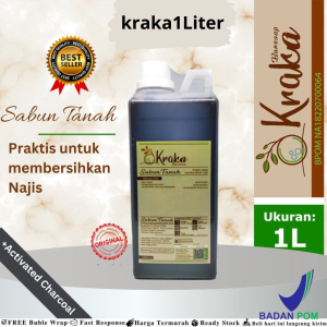COD Kraka Sabun Tanah 1 Liter BPOM Sabun Penghilang Najis Anjing GRATIS PAKING BUBLE WRAB