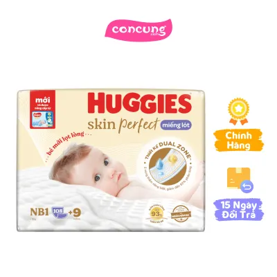 Miếng lót lọt lòng Huggies Skin Perfect (Newborn 1 dưới 5kg 108 miếng)