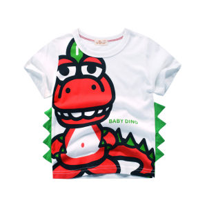 [2-9 years old] Betop Children Kids Cute Baby Dinosaur 3D Spike Cotton T-Shirt Top