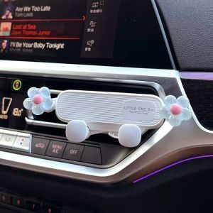 ที่วางศัพท์ในรถยนต์แบบการ์ตูน (2สไตล์: รุ่นกระจก/รุ่นสครับ) ที่ยึดมือถือในรถ ใช้หนีบในช่องระบายอากาศ G3427