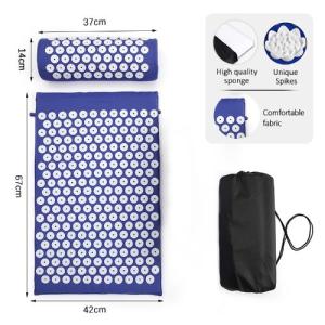 Acupressure Mat Set with Premium Linen & Coconut Fiber Precisely Relieves Pain Reduces Stress Portable for Gym & Travel