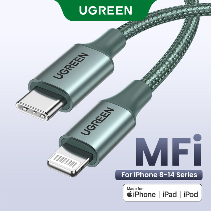 UGREEN 1m MFI Green USB C to Lightning Cable USB-C to iPhone 14