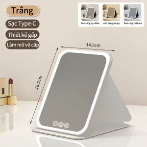 ✨ Gương Trang Điểm LED 3 Màu Gấp Gọn Cao Cấp - Cảm Ứng Thông Minh Đèn LED Tự Điều Chỉnh Thiết Kế Siêu Mỏng Nhẹ ✨