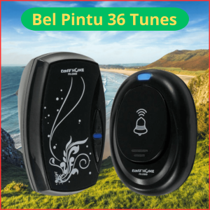 COD Taffhome Bel Pintu Rumah Tanpa Kabel 36 Nada Wireless Door Bell Waterproof EU Plug suara nyaring