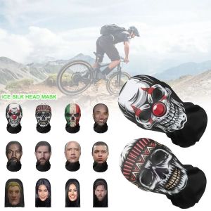 DUXUN Funny Face Printed 3D Seamless  Head Scarf Famous Person 3D Printed Face  Headband Sunscreen Ice Silk Head