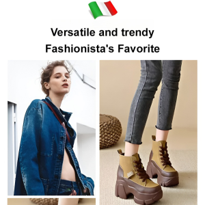 greatfunny Comfortable womens single boots flat shoes with thick soles short boots for women