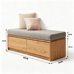Minos Drawer Storage Bench Leisure Stool Multifunctional Bench Entryway Storage Stool Shoe Changing Bench