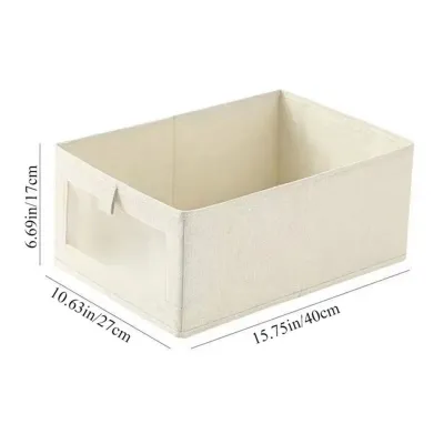 Linen Storage Bins Drawer Clothes Organizer Storage Box Foldable Wardrobe Baskets Closet Organizer