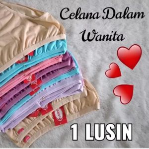 Grosir Celana Dalam Wanita Satu Lusin 12pcs uk M L XL XXL XXXL / CD Wanita Harga Grosir ( 1 lusin )
