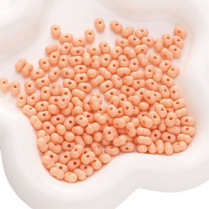 50ชิ้น8X5มม. อะคริลิคสีทึบสีสันสดใสลูกปัดถั่วลิสงชาร์มสำหรับทำเครื่องประดับทำเครื่องประดับต่างหูสร้อยคอ DIY สร้อยข้อมือ