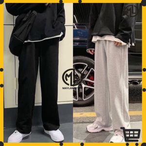 Quần Thun Ống Rộng Nam Màu Đen Và Xám Phong Cách Trẻ Trung Năng Động - MAYLANSTORE