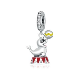 BAMOER Colorful Flags Simple Silver 925 Metal Charm for Original Snake Bracelet Sterling Silver Jewelry Accessories SCC1659