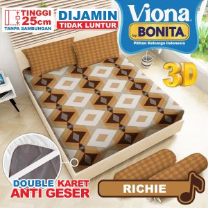 [NEW] VIONA T25 - Sprei Viona By Bonita King Tinggi 25cm (180x200) BY BONITA Ada Karet Anti Slip Terlaris Pilihan