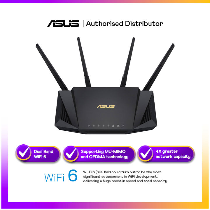 ASUS RTAX3000 WFi 6 Router Lazada Singapore