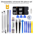 45 in 1 Cell Phone Repair Tool Opening Screwdriver Set for iPhone iPad Laptop Removal Hand Tool Set Opening Tool. 